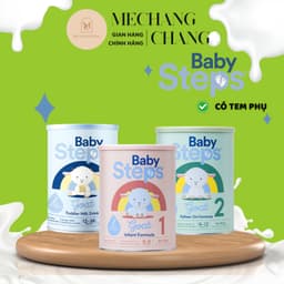 Sữa dê Baby Step đạm A2 hỗ trợ tiêu hoá tốt cho bé đủ số 1,2,3 cho bé 4