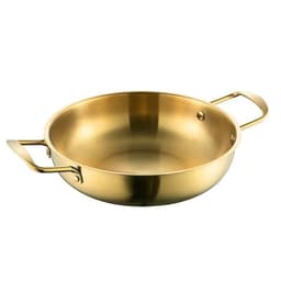 Nồi Nấu Mì Cay INOX Mạ Vàng 20cm Làm Nồi Lẩu, Xào Nướng Tại Bàn, Dùng Được Bếp Gas, Bếp Điện Bếp Từ 4