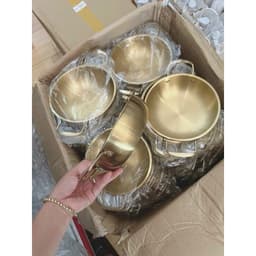 Nồi Nấu Mì Cay INOX Mạ Vàng 20cm Làm Nồi Lẩu, Xào Nướng Tại Bàn, Dùng Được Bếp Gas, Bếp Điện Bếp Từ 9