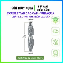 Khóa đôi Double Tab WINAQUA Khớp Nối Nhanh CO₂ Hồ Thủy Sinh Hợp Kim Nhôm Cao Cấp Chống Rò Rỉ Nước 4