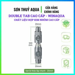 Khóa đôi Double Tab WINAQUA Khớp Nối Nhanh CO₂ Hồ Thủy Sinh Hợp Kim Nhôm Cao Cấp Chống Rò Rỉ Nước 5