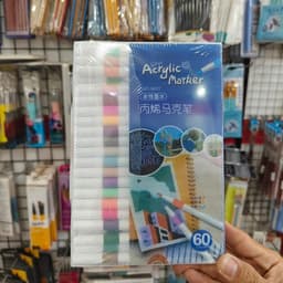 Hộp 60 Bút Màu Acrylic Maker Cao Cấp Chống Nước Màu Sắc Tươi Sáng Bút Màu Vẽ Trên Mọi Chất Liệu 9