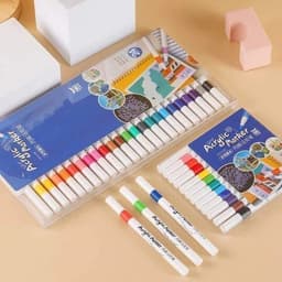 Hộp 60 Bút Màu Acrylic Maker Cao Cấp Chống Nước Màu Sắc Tươi Sáng Bút Màu Vẽ Trên Mọi Chất Liệu 3
