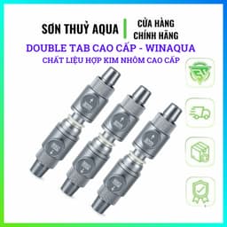 Khóa đôi Double Tab WINAQUA Khớp Nối Nhanh CO₂ Hồ Thủy Sinh Hợp Kim Nhôm Cao Cấp Chống Rò Rỉ Nước 2