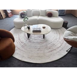 Thảm tròn lì bali trải sàn decor phòng ngủ, phòng khách sang trọng tinh tế,mặt in lì,không có lông 5