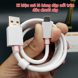 [Chính Hãng] Cáp OPPO SuperVOOC 2.0 Sạc Siêu Nhanh 6.5A 50W 65W 67W Type-C ZIN USB chân 2 tầng Lõi Vàng 4