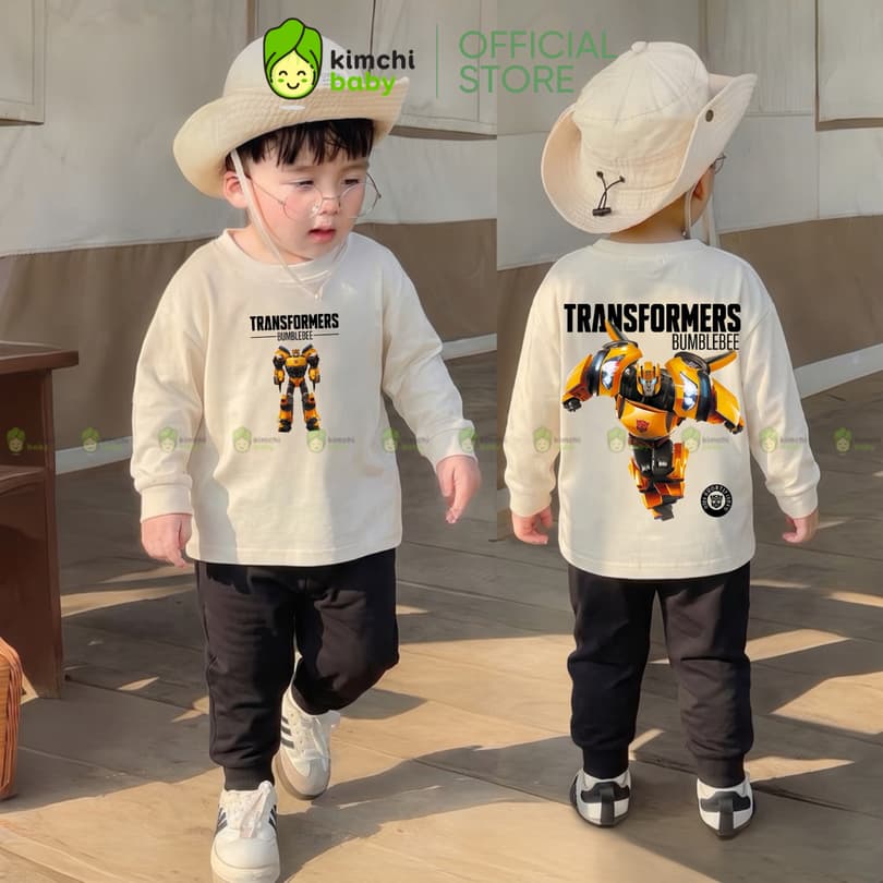 [10-29KG] Bộ Dài Tay Cho Bé Trai KIMCHIBABY Vải Cotton Cao Cấp 190gsm Họa Tiết Siêu Nhân, Đồ Bộ Cho Bé Mặc Nhà KD605