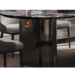 Bàn Ăn Chân Ống Đôi Có Thanh Giằng,Bàn Ăn Hiện Đại,Nhập Khẩu 5