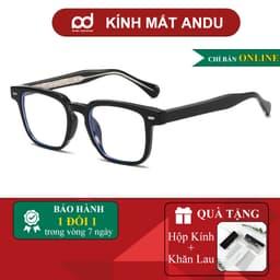 Gọng kính cận thời trang nam nữ NARO EYEWEAR  form vuông chống UV bản lề lò xo - 084600  [Quà tặng] Khăn lau 1