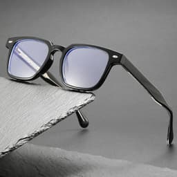 Gọng kính cận thời trang nam nữ NARO EYEWEAR  form vuông chống UV bản lề lò xo - 084600  [Quà tặng] Khăn lau 2