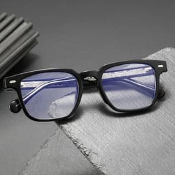 Gọng kính cận thời trang nam nữ NARO EYEWEAR  form vuông chống UV bản lề lò xo - 084600  [Quà tặng] Khăn lau 3