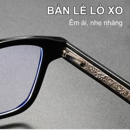 Gọng kính cận thời trang nam nữ NARO EYEWEAR  form vuông chống UV bản lề lò xo - 084600  [Quà tặng] Khăn lau 5