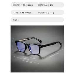 Gọng kính cận thời trang nam nữ NARO EYEWEAR  form vuông chống UV bản lề lò xo - 084600  [Quà tặng] Khăn lau 9