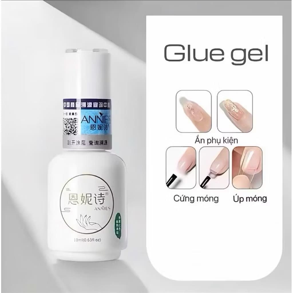 Glue gel đa năng 3 in 1 Annies - up móng, cứng móng, ẩn phụ..vv.