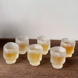 Bộ Bình Chén Thủy Tinh Nhám Mờ Dáng Xoắn Nghệ Thuật Đựng Trà Rượu Cao Cấp Sang Trọng (sansan) 3