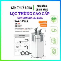 Lọc Thùng Sunsun XWA  3 Ngăn 5 Ngăn Chính Hãng - Lọc Ngoài Hồ Cá Thủy Sinh Chạy Êm Có Van Xả Cặn 4