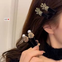🖤🖤🖤Set 2 kẹp mái nhung kiểu dáng mới 5