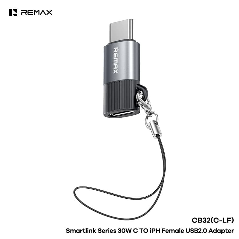 Đầu Chuyển Đổi Remax CB32-C-LF 30W Type-c ra (Li@ght@ning Cái) và UA36D C-L Trong Suốt. LMS
