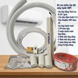 Có VAT - Bộ vật tư lắp máy lạnh điều hòa 1-1.5HP-  Ống đồng Thái Lan - Công ty TNHH Vindila 7