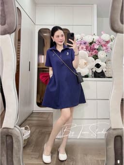 <Đầm Bầu Quynhanhhouse> (NH CLOTHING)Váy suông Váy xốp hình gấu M11903 Sm 4