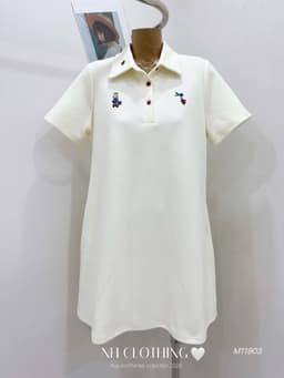 <Đầm Bầu Quynhanhhouse> (NH CLOTHING)Váy suông Váy xốp hình gấu M11903 Sm 9