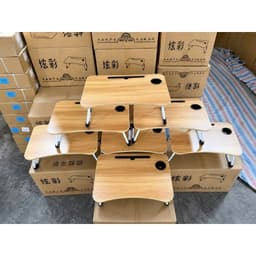 Bàn Học Gấp Gọn Nhập Khẩu Có Khe Cắm Ipad. Khay Đựng Cốc Mặt Gỗ MDF Chân Sắt Chữ U - Bàn Ngồi Bệt Kích Thước 60x40x28cm 7