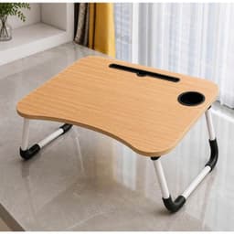 Bàn Học Gấp Gọn Nhập Khẩu Có Khe Cắm Ipad. Khay Đựng Cốc Mặt Gỗ MDF Chân Sắt Chữ U - Bàn Ngồi Bệt Kích Thước 60x40x28cm 8