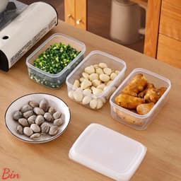 Set 6 Hộp Bảo Quản Thực Phẩm Tủ Lạnh Dung Tích 1200ml Nhựa PP Nguyên Sinh Chịu Nhiệt(abin) 3
