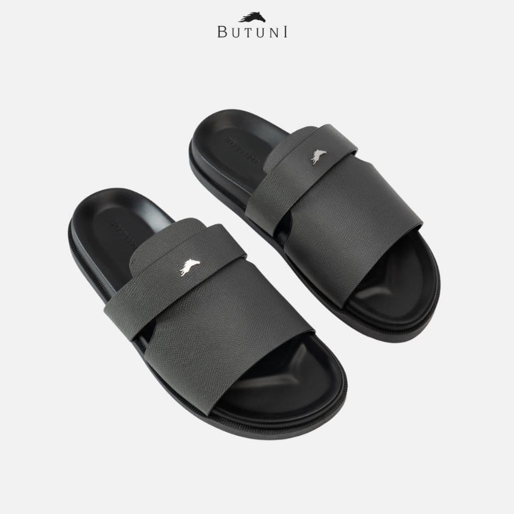 Dép Da Bò Dép Nam Da Cao Cấp BUTUNI Tiber S Single Slippers Bảo Hành 12 Tháng