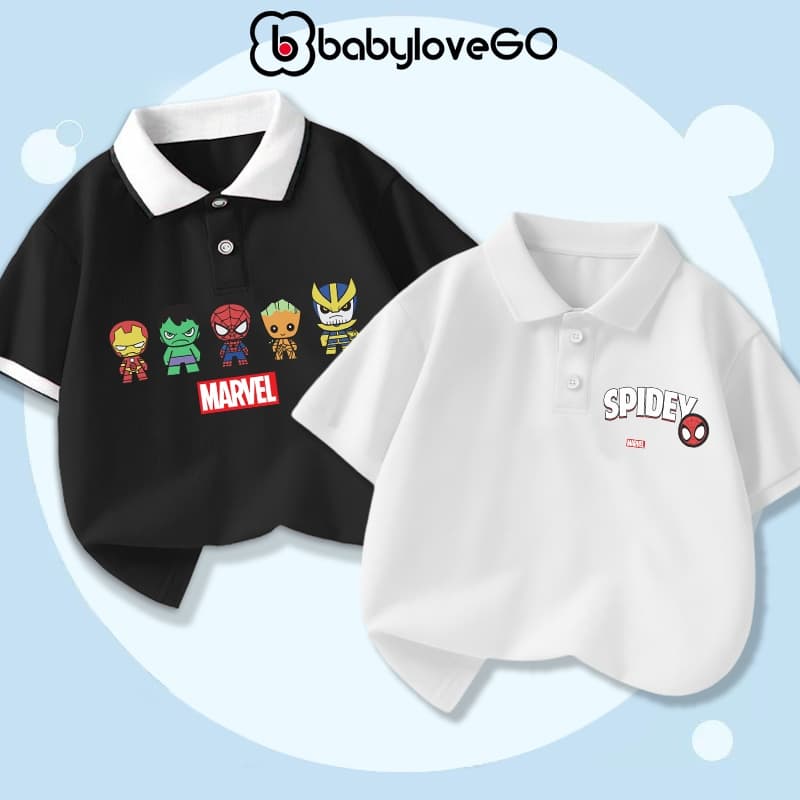 Áo polo cho bé trai BabyloveGO, áo polo cổ bẻ thanh lịch cho bé đi học đi chơi