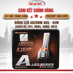 Bóng LED Aozoom A65 65W siêu sáng, phù hợp chân H4 H7 H11 9005 9006 9012 (giá 1 đôi) 1