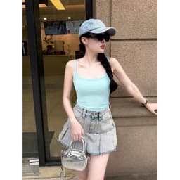 ( ÁO 2 LỚP không mút ) Áo Hai Dây Nữ Basic Ôm Body Chất Cotton Lông Mịn Tôn Dáng JUSTDUN 103 5