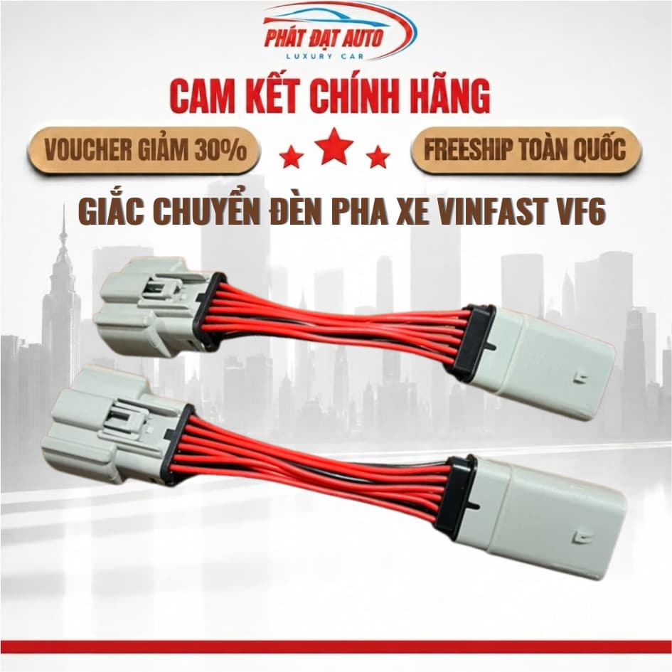 Cặp Giắc Chuyển Đèn Pha Vinfast VF6 (GIAC.05) Giữ Zin Xe Khi Độ Bi | Hàng Chuẩn Loại 1 LuxuryCars