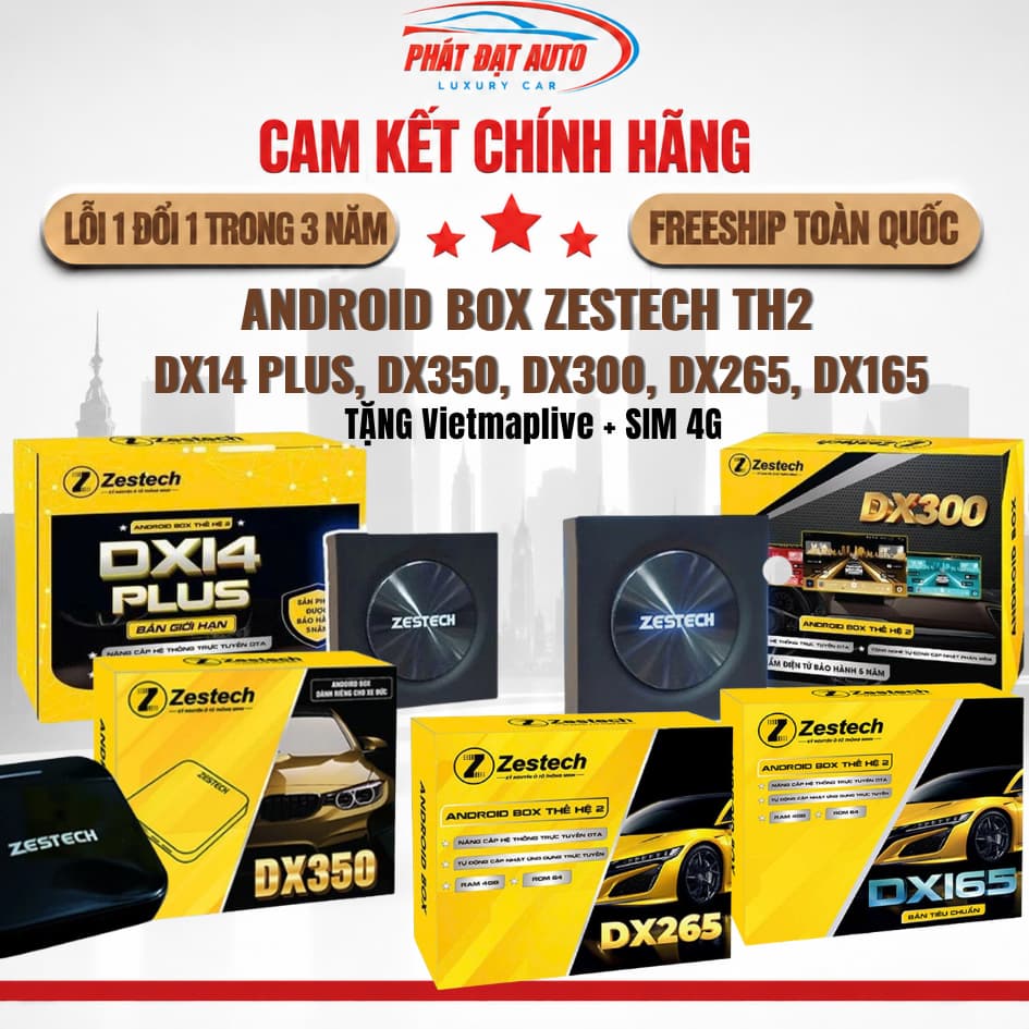Android Box Zestech DX14 Plus, DX300, DX350 DX265, DX165 Thế Hệ 2,Hàng Chính Hãng Tặng Vietmaplive+SIM 4G Bảo Hành 5 Năm