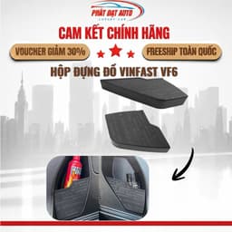 Khay Đựng Đồ Hốc Cốp Sau VinFast VF6 (B-Factory) Hộp Để Đồ 2 Bên Cốp Xe VF6 Nhựa ABS Vân Nhám Có Ship Hỏa Tốc 1