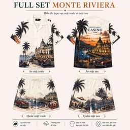 Set Bộ lụa Nam Monte Riviera MKCLEVER chất lụa mịn mát, co giãn tốt, form dáng thoải mái, trẻ trung 5