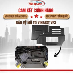 Tấm Bảo Vệ Mô Tơ VinFast VF3 (B-Factory), Ốp Bảo Vệ Gầm Xe VF3 Nhựa ABS (Không Khoan Đục) Ship Hỏa Tốc Quanh Hà Nội 1