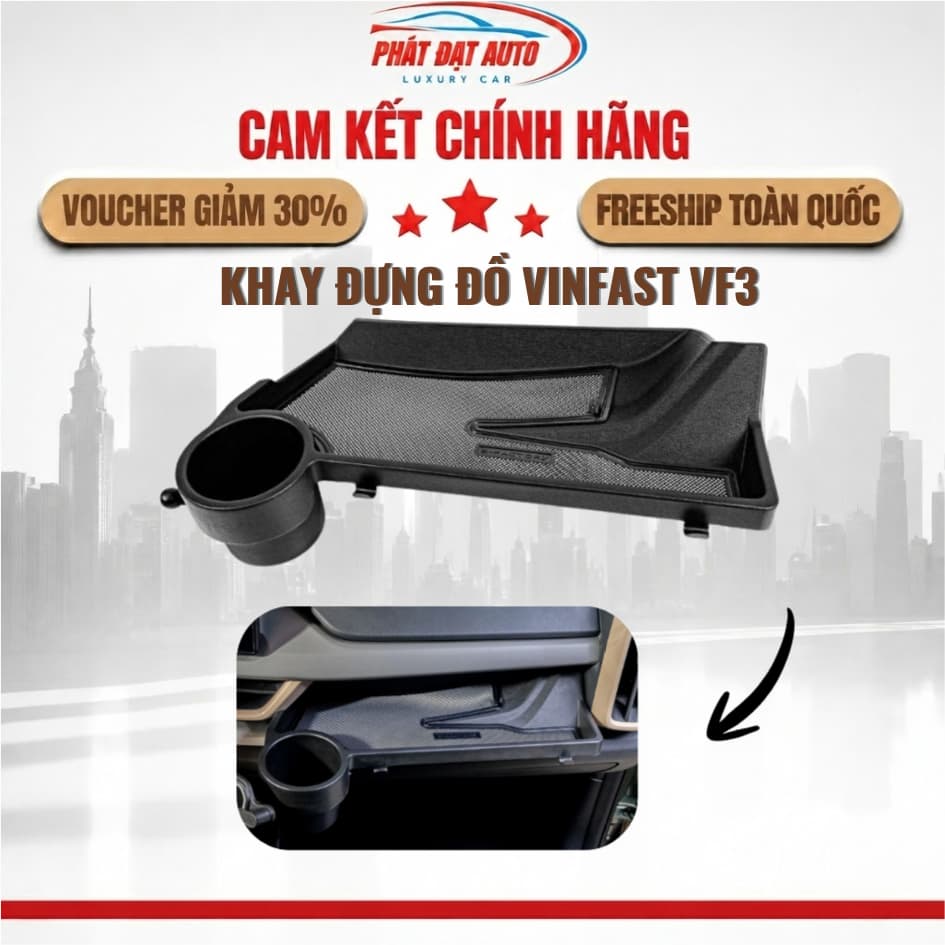 Khay Đựng Đồ Đa Năng VF3 B-Factory, Hộp Để Đồ Hốc Để Ly Móc Treo Đồ Xe VinFast VF3 Ship Hỏa Tốc Quanh Hà Nội