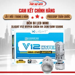 Bi Led Mini Xlight V12 Hyper chân H4 35W/50W 5500K bi cầu mini lắp ô tô xe máy như zin - LuxuryCars 1