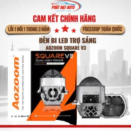 Bi Led Ô Tô Aozoom Square V3, công suất lớn siêu sáng, Chip LED 9+3, bảo hành 3 năm Chính Hãng 1