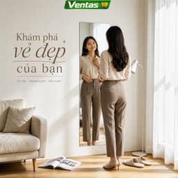 Ventas Gương dán tường acrylic 20cm 30cm 40cm Hình ảnh sắc nét Lắp đặt dễ dàng 1