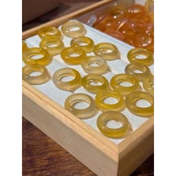 Nhẫn Chalcedony Bạch Hoàng Kim Size 16-17mm sdep xịn xò 6
