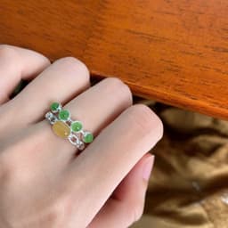 Nhẫn Bac S925 Đính Ngoc Hòa Điền Tu Nhiên SVippp 5