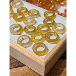 Nhẫn Chalcedony Bạch Hoàng Kim Size 16-17mm sdep xịn xò 4
