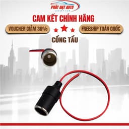 Ổ Cắm Tẩu Sạc Ô Tô (Đầu Cái) 12V 24V | Nhựa Chống Cháy | Lõi Đồng Hàng Chuẩn Loại 1 1