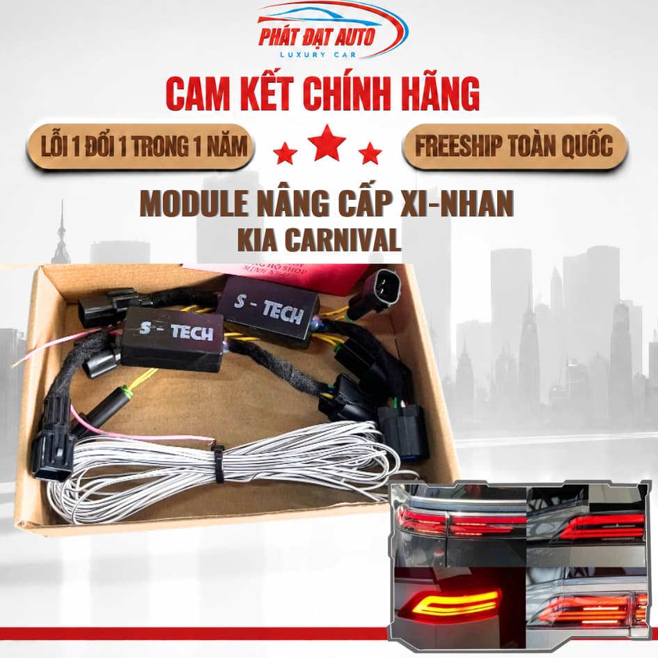 Modul Nâng Cấp Xi-nhan KIA Carnival bản là full giắc trên dưới không phải trích dây Đưa Xi-nhan Lên Cao Cắm Zin