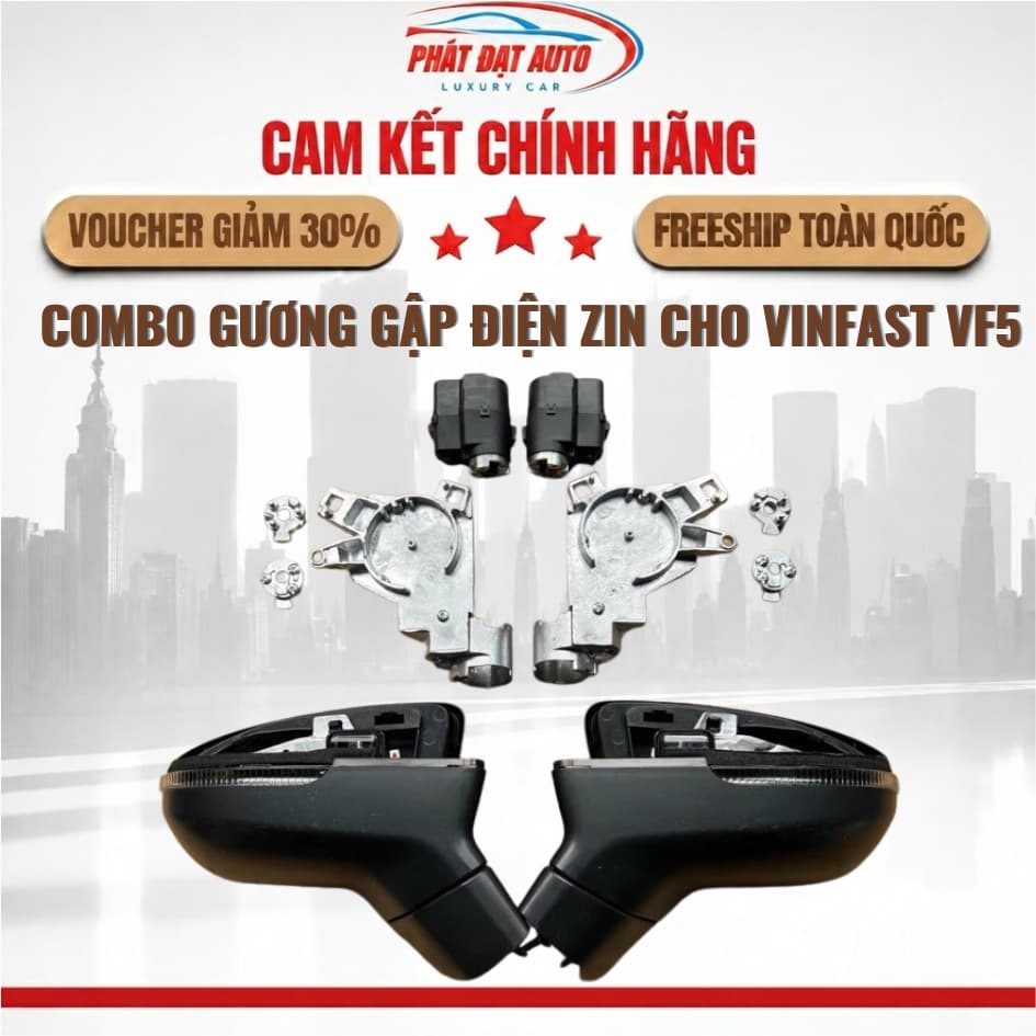 Combo Xương Gập Gương Điện Vinfast VF5 (2023-2024) Kèm Motor Toyota | Hàng Chuẩn Loại 1 LuxuryCars