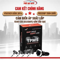 Cảm biến áp suất lốp iCar C33 (Ellisafe) gắn tẩu sạc, kết nối điện thoại - LuxuryCars 1