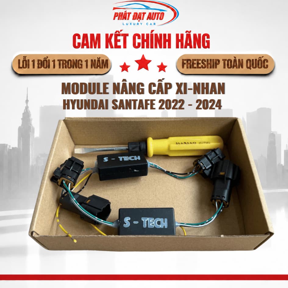 Modul Nâng Cấp Xi-nhan Hyundai Santafe Đời 2022 - 2024 Cắm Zin, lắp đặt dễ dàng tại nhà  lỗi 1 đổi 1 trong 1 năm
