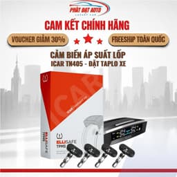 Cảm biến áp suất lốp iCar TN405 (Ellisafe) màn hình năng lượng mặt trời đặt taplo - LuxuryCars 1
